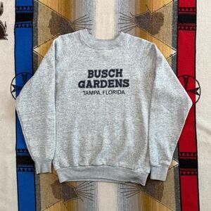 Vintage 80s Busch Gardens Tampa Florida Crewneck Sweatshirt Size Medium